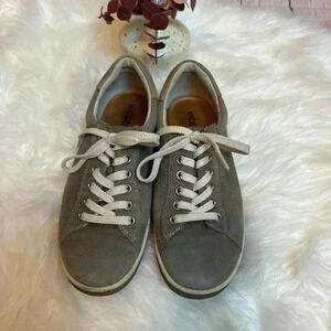 Ecco Leather/Suede Casual Sneaker Shoe Taupe Brown Women’s Size 37